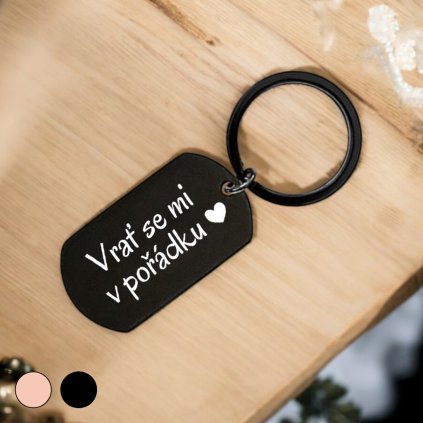 Kovová klíčenka - Vrať se mi v pořádku