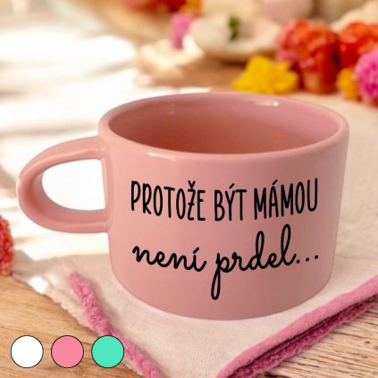 Hrnek makronka - Protože být mámou není prdel