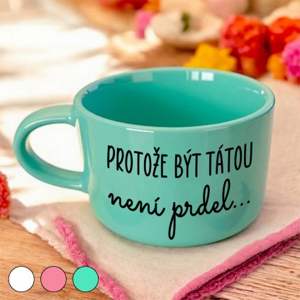 Hrnek makronka - Protože být tátou není prdel
