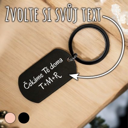 Krásná kovová klíčenka - S vlastním textem