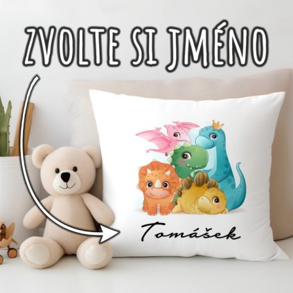 Polštář Dinosaurus se jménem
