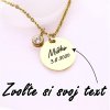 Luxusný Náhrdelník - Medailónik na retiazke so zirkónom - S vlastným odkazom
