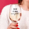 Čirá sklenice na víno 450ml - Protože být mámou není prdel