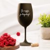 Černá sklenice na víno 450ml - Nepiju degustuji