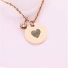 Luxusný Náhrdelník - Medailónik na retiazke so zirkónom - Srdiečko