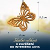 Dřevěná vůně do auta –  Motýl