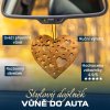 Dřevěná vůně do auta –  Srdíčka