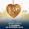 Dřevěná vůně do auta –  Love