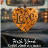 Dřevěná vůně do auta –  Love