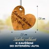 Dřevěná vůně do auta –  s vlastním vzkazem