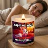 Krásná svíčka s praskajícím knotem Zapal mě, když máš chuť na - Paní králíková