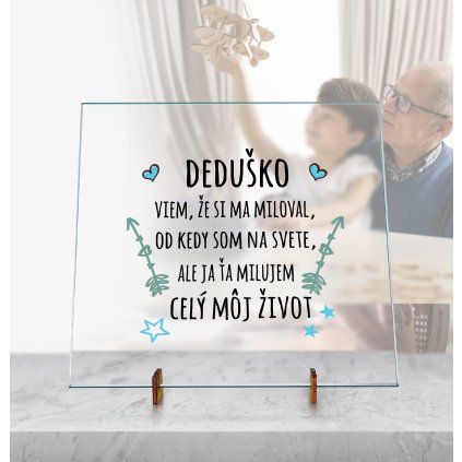 Dekoračná Sklenená doska - Deduško, celý život