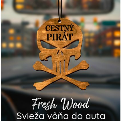 Drevená vôňa do auta – Fresh Wood Cestný pirát