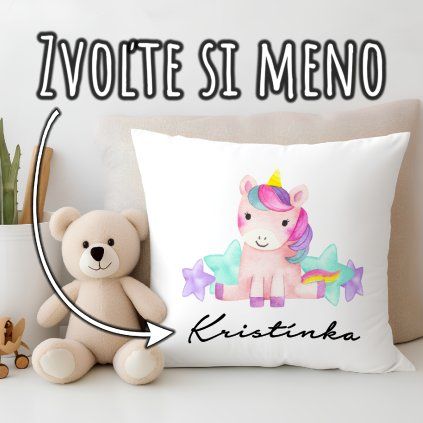 Vankúš Jednorožec s menom