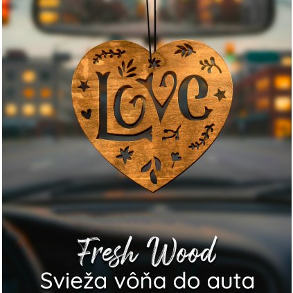Drevená vôňa do auta – Fresh Wood Love