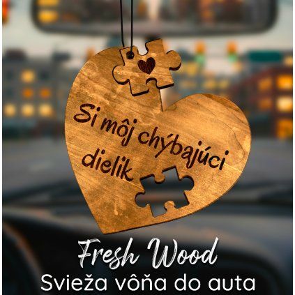 Drevená vôňa do auta – Puzzle