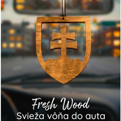 Drevená vôňa do auta – Fresh Wood Štátny znak SR