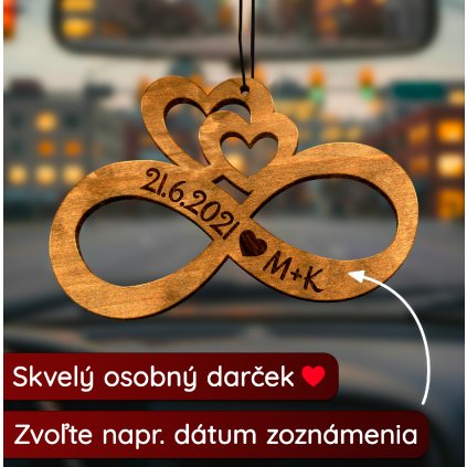 Drevená vôňa do auta – Fresh Wood Nekonečno  s vlastným textom