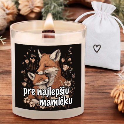 Krásna sviečka s praskajúcim knôtom 450g - Pre mamičku