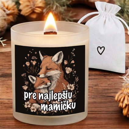 Krásna sviečka s praskajúcim knôtom - Pre mamičku