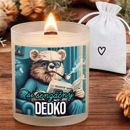 Krásna sviečka s praskajúcim knôtom - Senzačný dedko