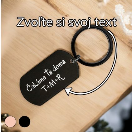 Krásna kovová kľúčenka s vlastným odkazo