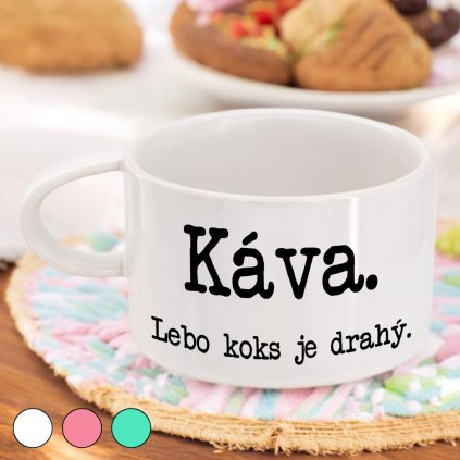 Ahome hrnček makronka - Káva. Lebo koks je drahý. 330 ml