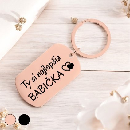 Krásna kovová kľúčenka - Najlepšia Babička