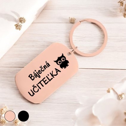 Krásna kovová kľúčenka - Báječná učiteľka