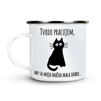 Plecháčik Tvrdo pracujem. Mačka