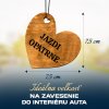 Drevená vôňa do auta – Fresh Wood Jazdi opatrne Srdce