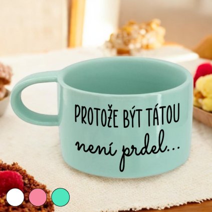 Hrnek makronka - Protože být tátou není prdel