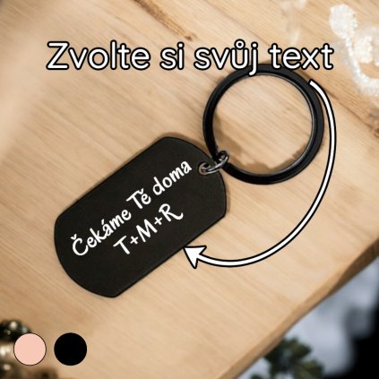 Krásná kovová klíčenka - S vlastním textem