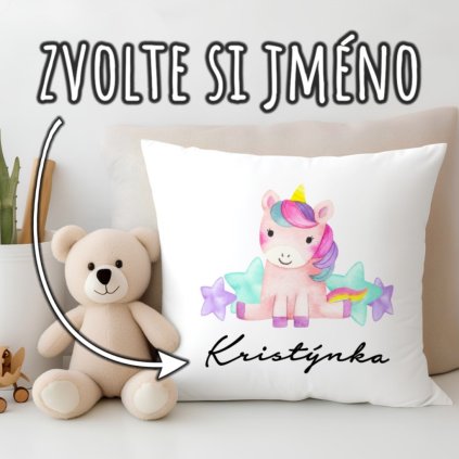 Polštář Jednorožec se jménem