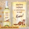 Dárkové víno Všechno nejlepší k narozeninám ty stará kuno