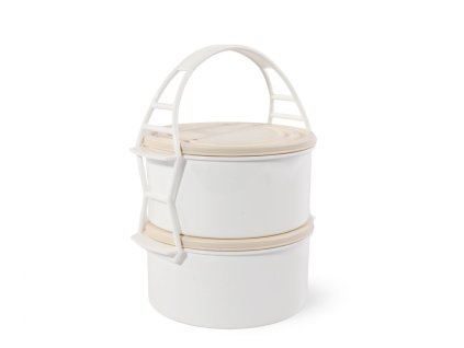 Plastový jídlonosič 2 patra, 2x1,3l