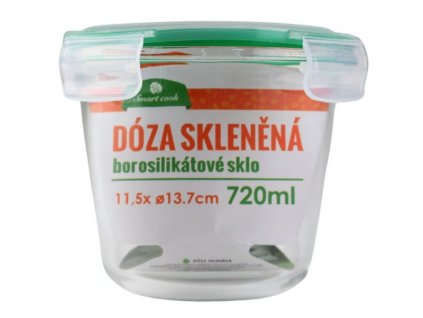 Dóza z borosilikátového skla 720ml