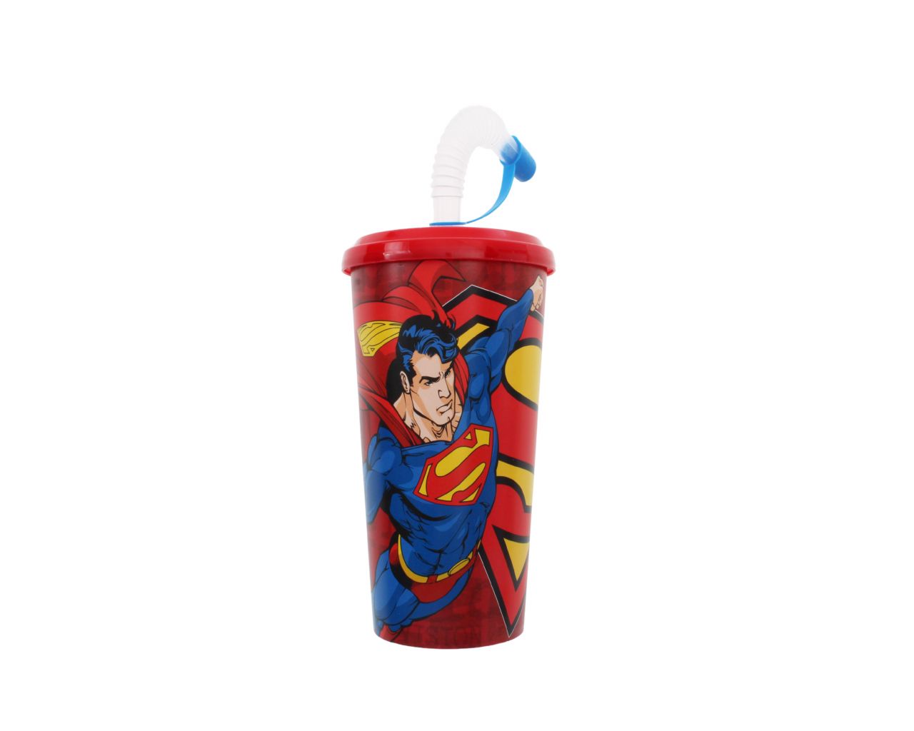 Kelímek s brčkem 400ml - Superman