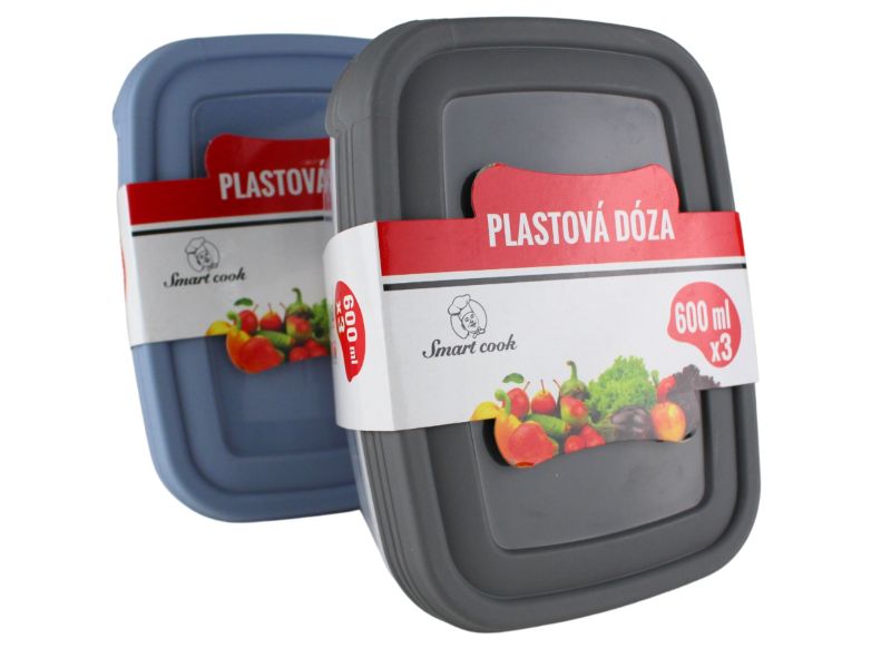 Plastová dóza 3 x 600 ml