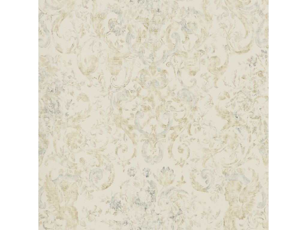 Old Hall Floral Natural, Ivory and White Wallpaper PRL704 01