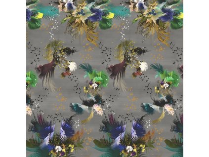 Velkoformátová tapeta CHRISTIAN LACROIX OISEAU FLEUR GRAPHITE PCL7031/02