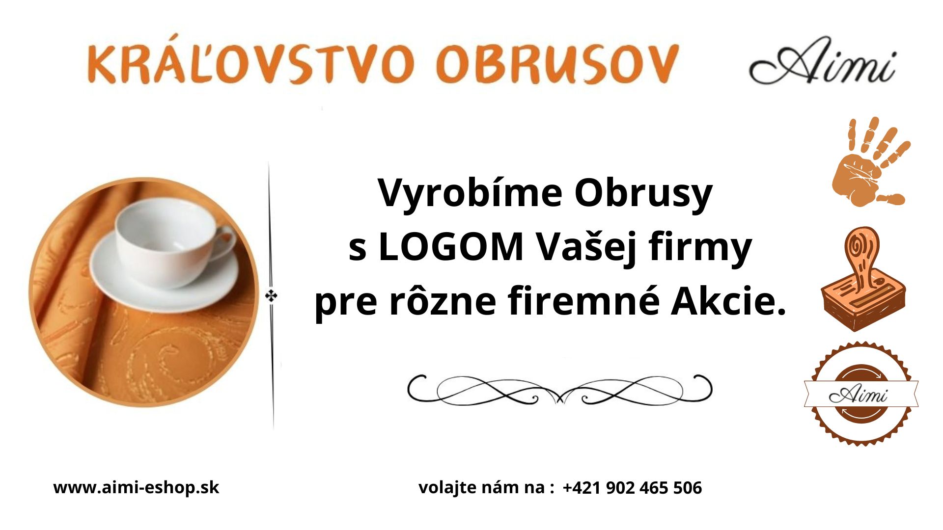 firemné LOGO na obrusoch