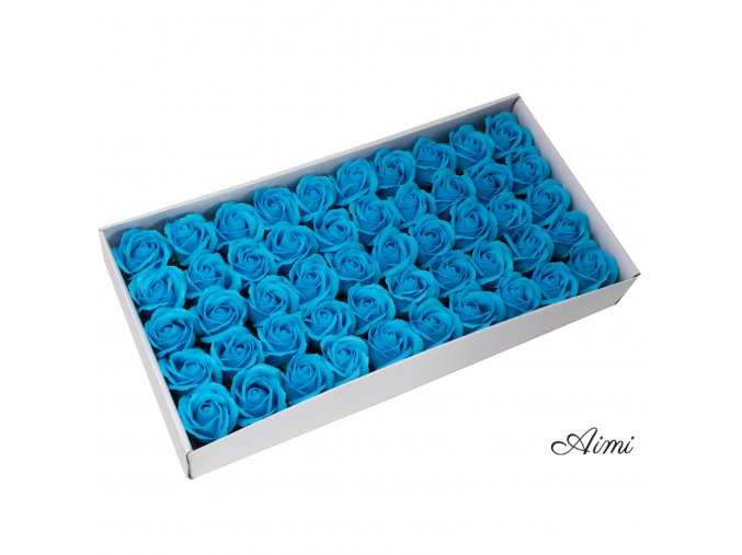Mydlové Kvety pre Šikovné Ruky - Stredná Ruža - Modrá