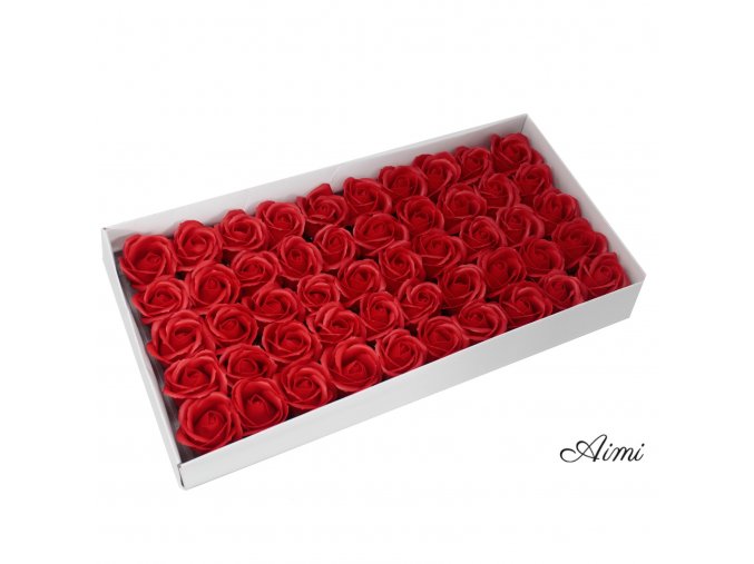 Mydlové Kvety pre Šikovné Ruky - Stredná Ruža - Červená