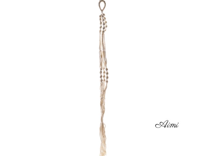 Macramé Závesný Držiak na Kvetináč - Extra Dlhý