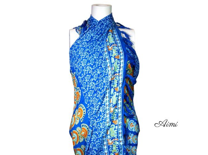 Sarong Mandala - Modrá & Oranžová