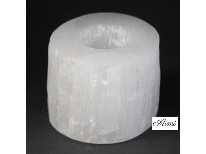 Selenitový Svietnik - Valec - 8 cm (Varianta Valec - 8 cm)
