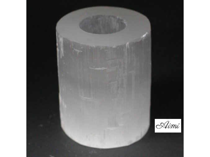Selenitový Svietnik - Valec - 10 cm (Varianta Valec  - 10 cm)