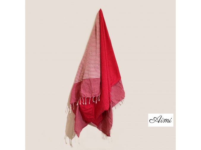 Bavlnená Plážová Deka- 100x180 cm - Ružová