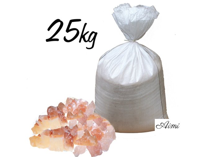 Ružová Himalájska Soľ - Stredné Kusy Kryštálov - 25 kg (Varianta Stredné Kusy Kryštálov - 25 kg)